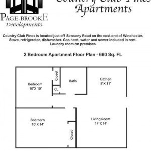 Country Club Pines 2BR Apartment floorplan