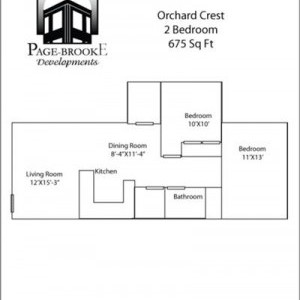 Orchardcrest Apartments 2BR Floorplan